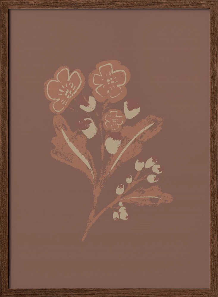 "Earthy Botanical Blooms" by Nikita Jariwala — Botanical Wall Art