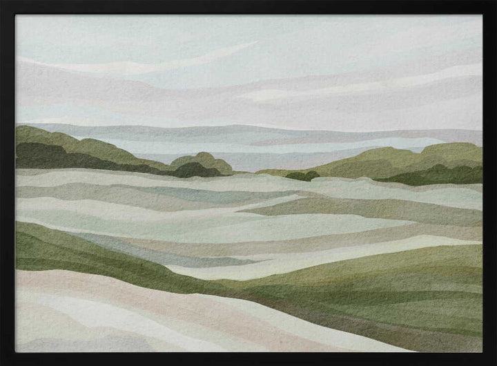 "Rolling Pastel Landscape" by Nikita Jariwala — Landscape Wall Art