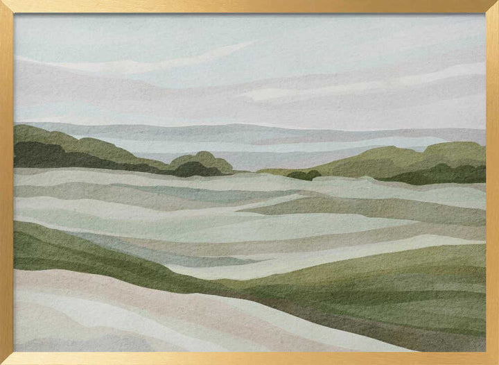 "Rolling Pastel Landscape" by Nikita Jariwala — Landscape Wall Art