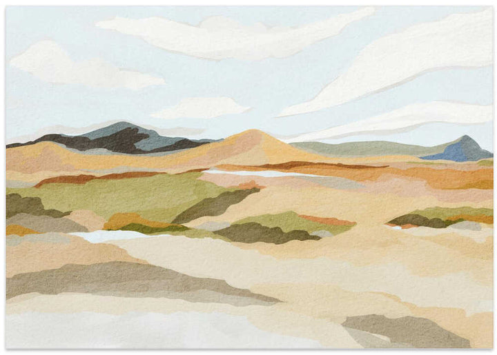 "Abstract Mountain Valley" by Nikita Jariwala — Landscape Wall Art