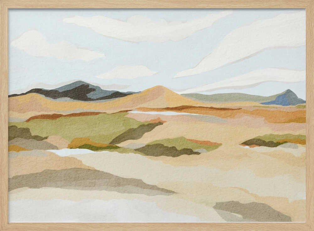 "Abstract Mountain Valley" by Nikita Jariwala — Landscape Wall Art