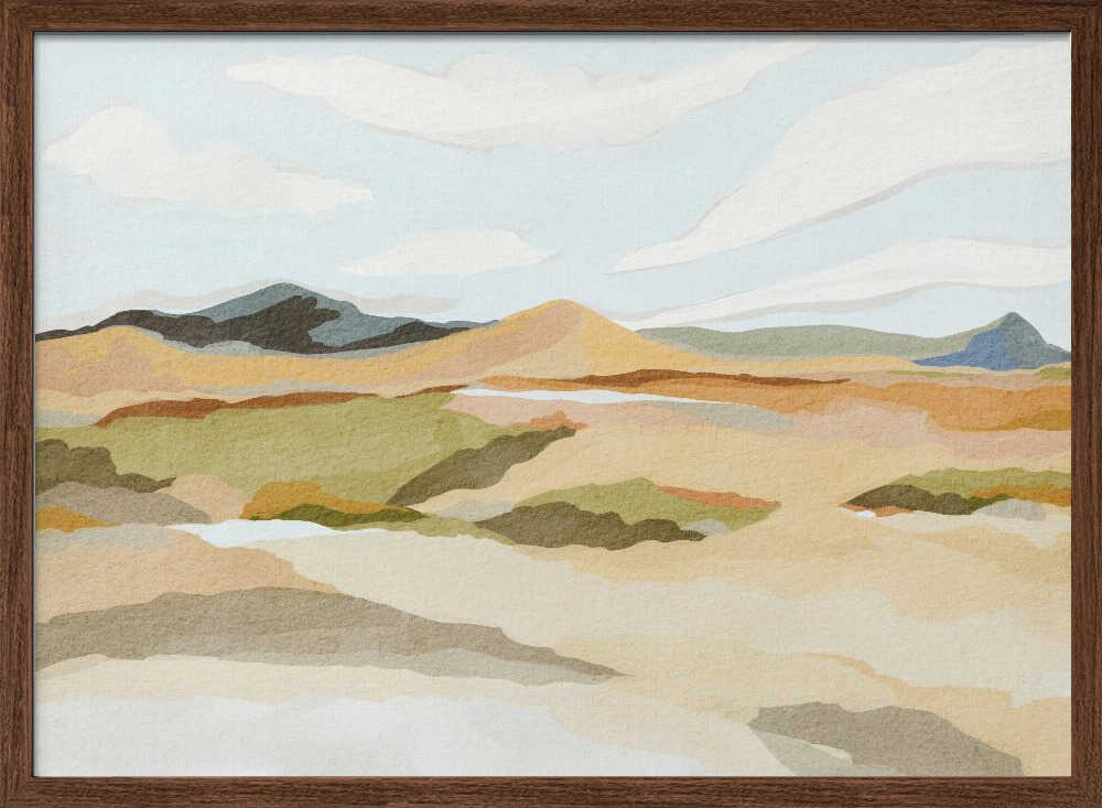 "Abstract Mountain Valley" by Nikita Jariwala — Landscape Wall Art