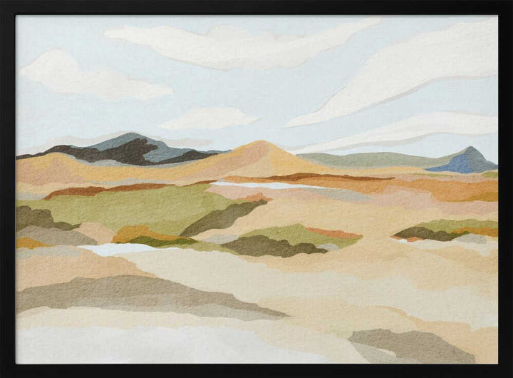 "Abstract Mountain Valley" by Nikita Jariwala — Landscape Wall Art