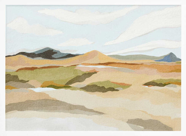 "Abstract Mountain Valley" by Nikita Jariwala — Landscape Wall Art