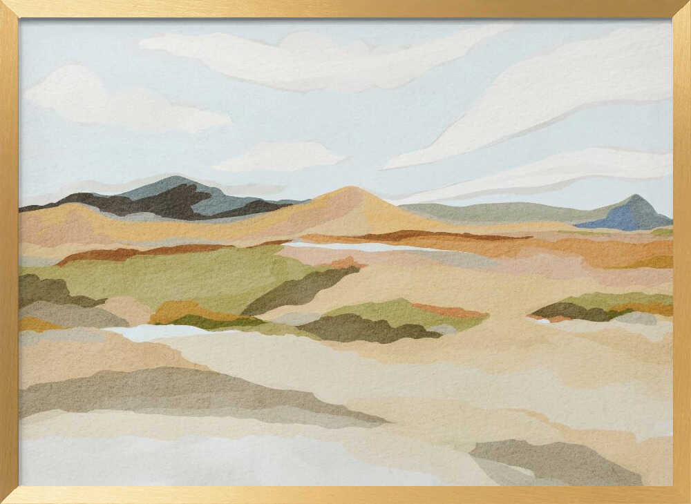 "Abstract Mountain Valley" by Nikita Jariwala — Landscape Wall Art