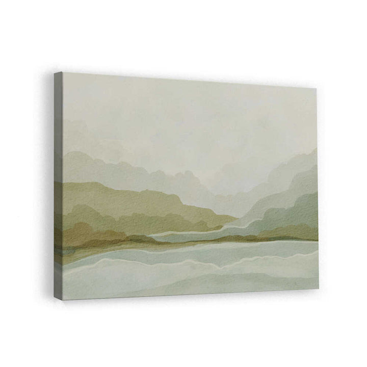 "Watercolor Mountain Valley" by Nikita Jariwala — Landscape Wall Art