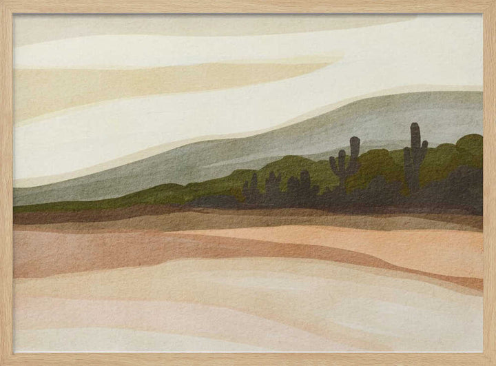 "Saguaro Desert Hills" by Nikita Jariwala — Landscape Wall Art