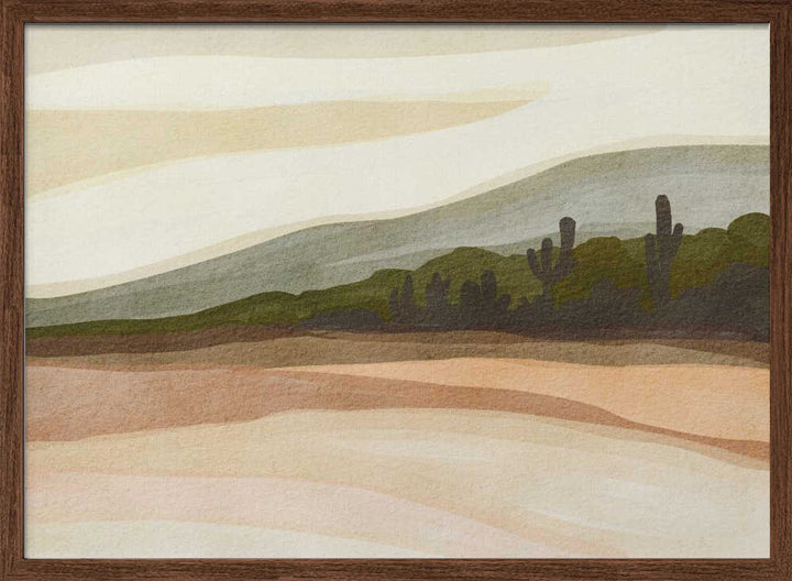 "Saguaro Desert Hills" by Nikita Jariwala — Landscape Wall Art