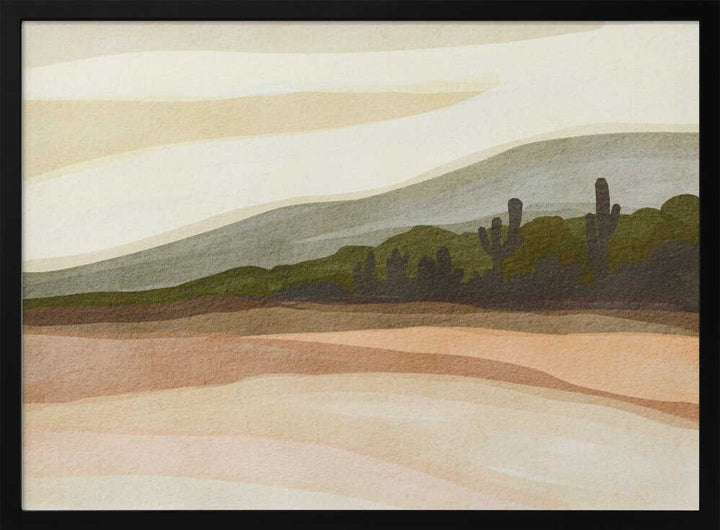"Saguaro Desert Hills" by Nikita Jariwala — Landscape Wall Art