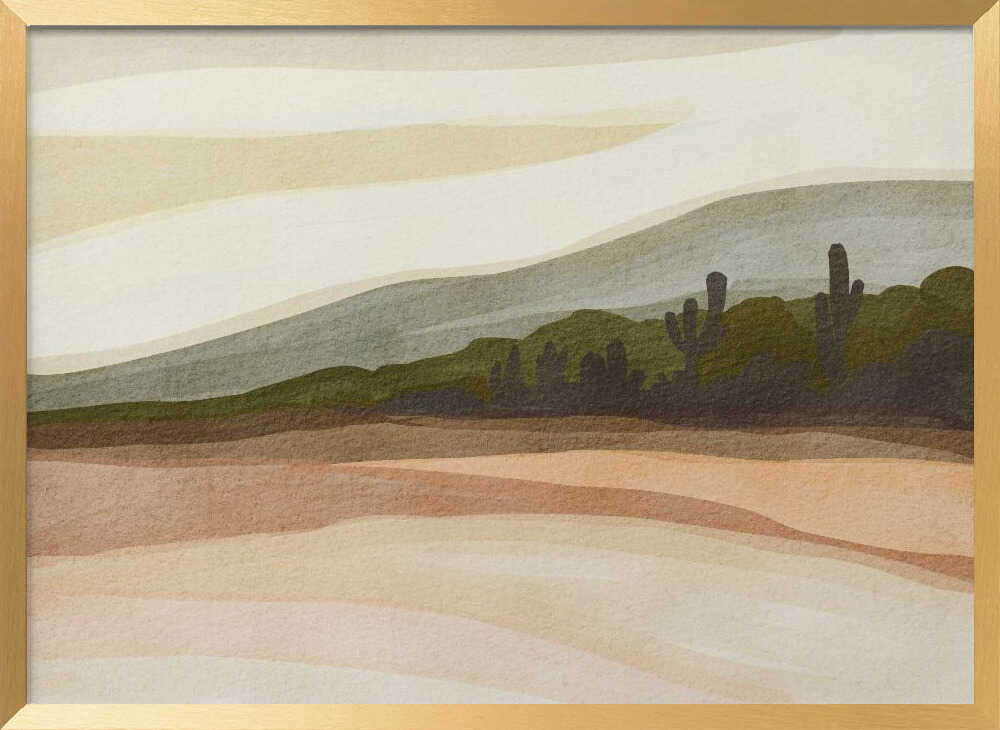 "Saguaro Desert Hills" by Nikita Jariwala — Landscape Wall Art