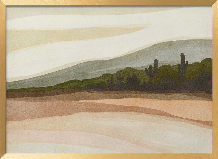 "Saguaro Desert Hills" by Nikita Jariwala — Landscape Wall Art