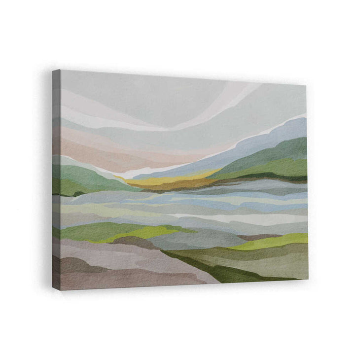"Muted Valley Layers" by Nikita Jariwala — Landscape Wall Art