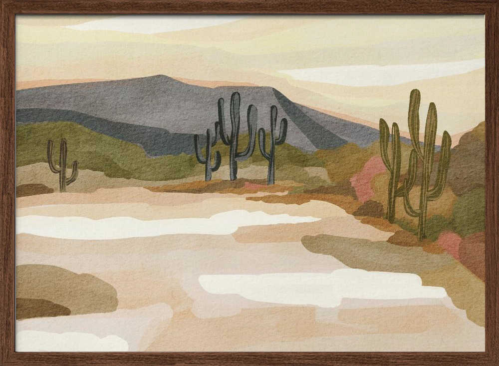 "Saguaro Desert Serenity" by Nikita Jariwala — Landscape Wall Art