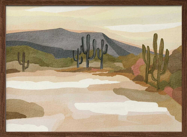 "Saguaro Desert Serenity" by Nikita Jariwala — Landscape Wall Art