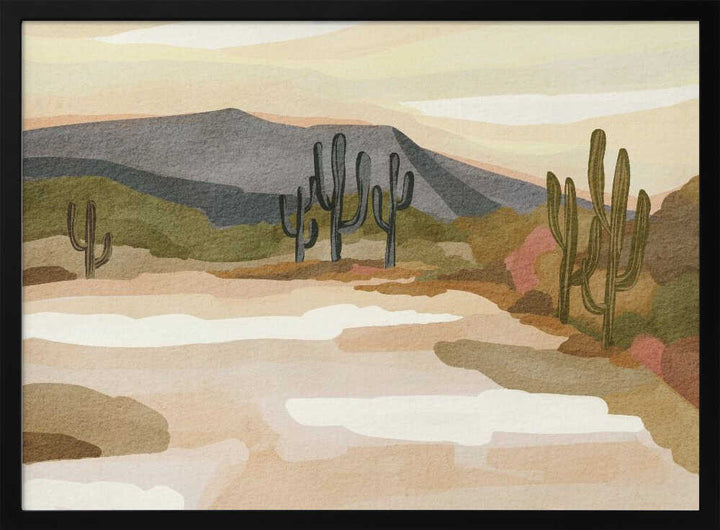 "Saguaro Desert Serenity" by Nikita Jariwala — Landscape Wall Art