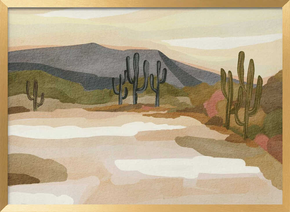 "Saguaro Desert Serenity" by Nikita Jariwala — Landscape Wall Art