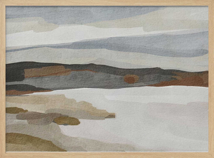 "Soft Abstract Coast" by Nikita Jariwala — Coastal Wall Art