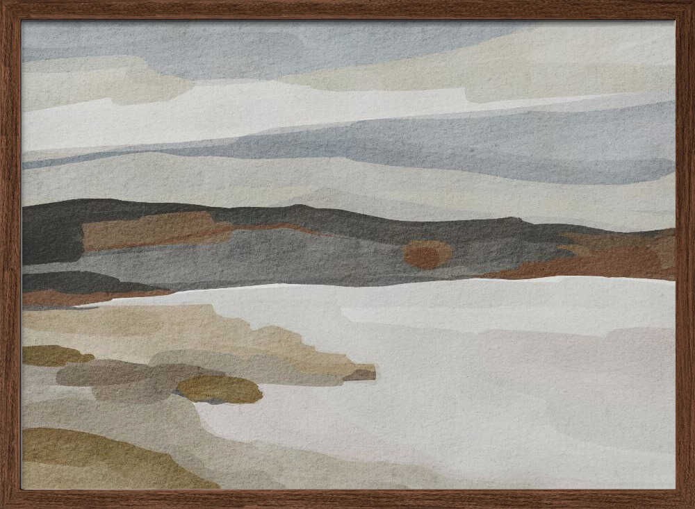"Soft Abstract Coast" by Nikita Jariwala — Coastal Wall Art