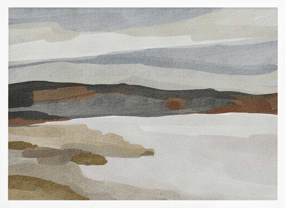 "Soft Abstract Coast" by Nikita Jariwala — Coastal Wall Art
