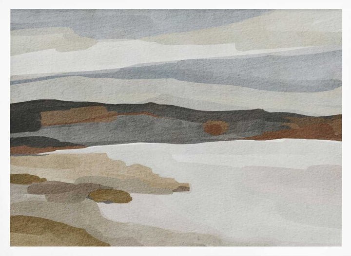 "Soft Abstract Coast" by Nikita Jariwala — Coastal Wall Art