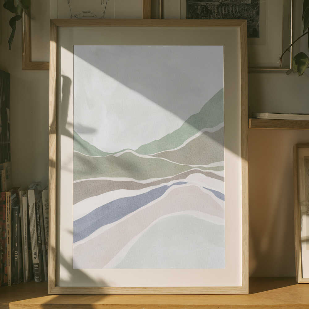 "Muted Hills Landscape" by Nikita Jariwala — Landscape Wall Art