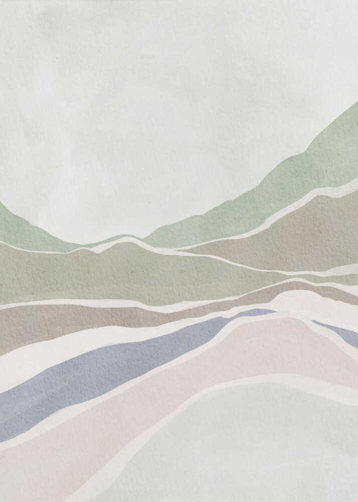 "Muted Hills Landscape" by Nikita Jariwala — Landscape Wall Art