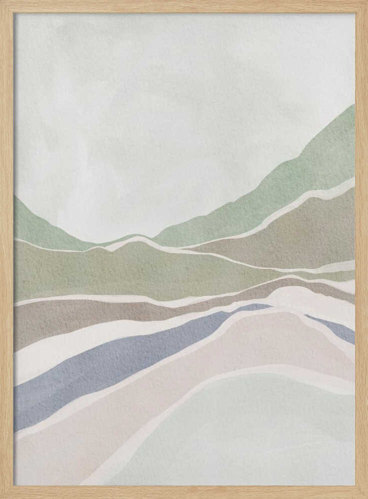 "Muted Hills Landscape" by Nikita Jariwala — Landscape Wall Art