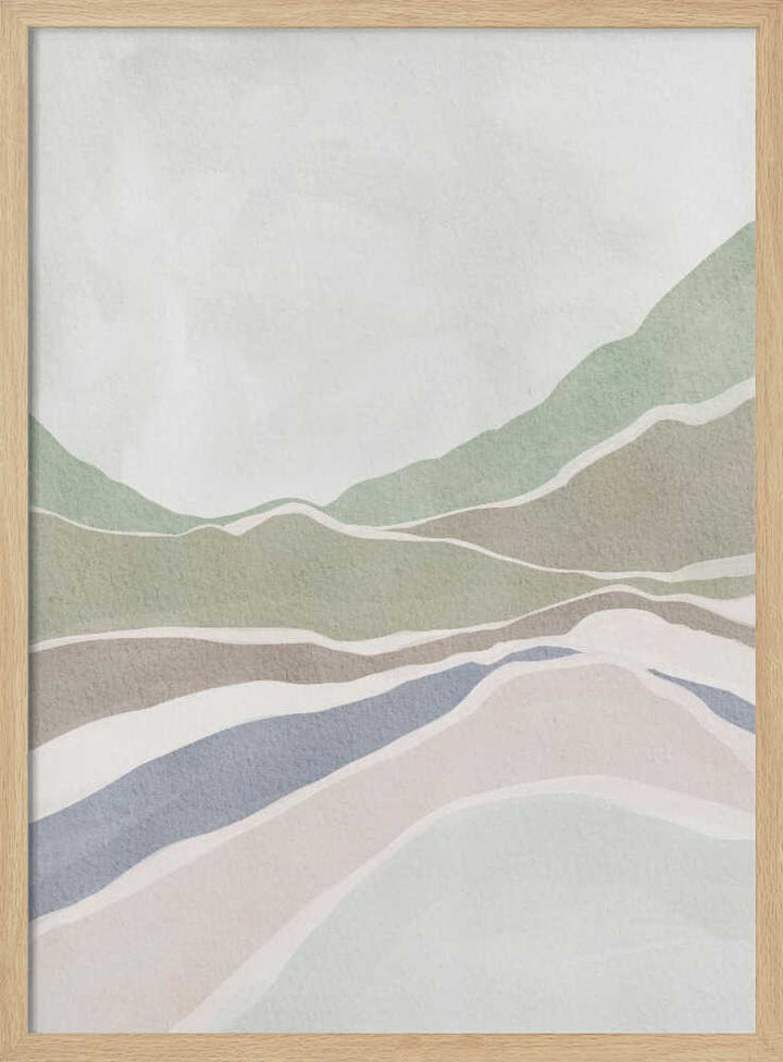 "Muted Hills Landscape" by Nikita Jariwala — Landscape Wall Art