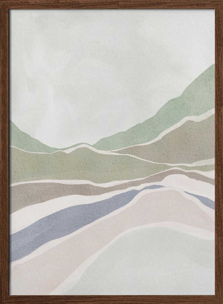 "Muted Hills Landscape" by Nikita Jariwala — Landscape Wall Art