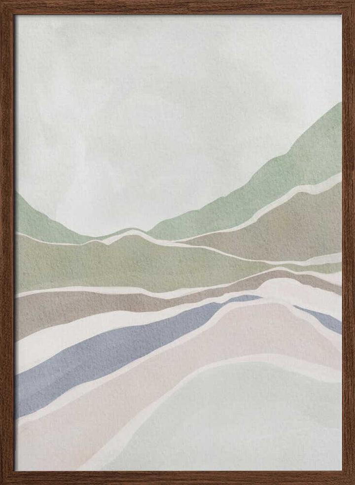 "Muted Hills Landscape" by Nikita Jariwala — Landscape Wall Art