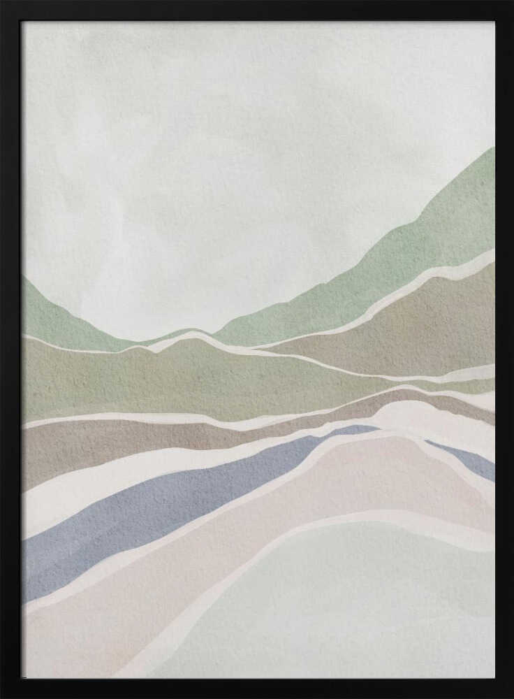 "Muted Hills Landscape" by Nikita Jariwala — Landscape Wall Art