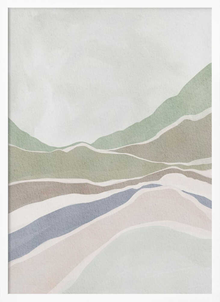 "Muted Hills Landscape" by Nikita Jariwala — Landscape Wall Art
