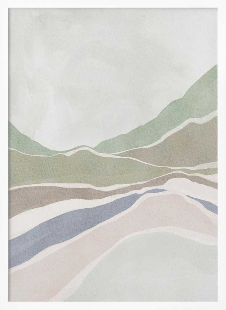 "Muted Hills Landscape" by Nikita Jariwala — Landscape Wall Art