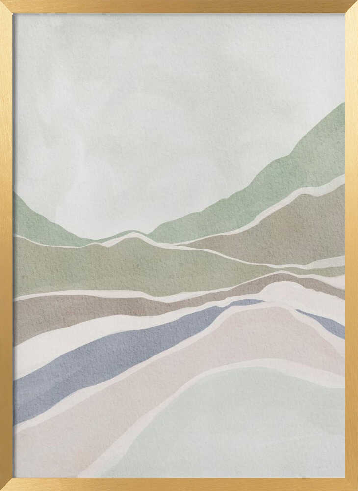 "Muted Hills Landscape" by Nikita Jariwala — Landscape Wall Art