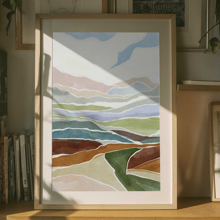 "Layered Landscape Hues" by Nikita Jariwala — Landscape Wall Art