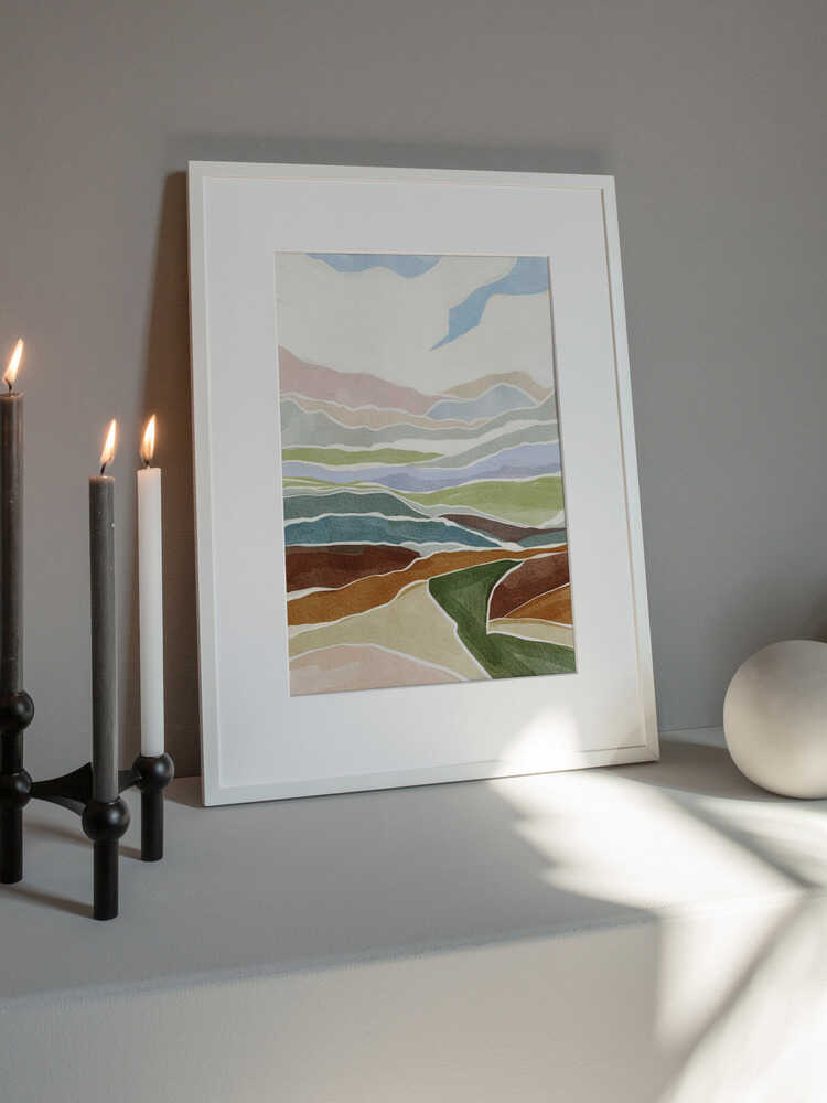 "Layered Landscape Hues" by Nikita Jariwala — Landscape Wall Art
