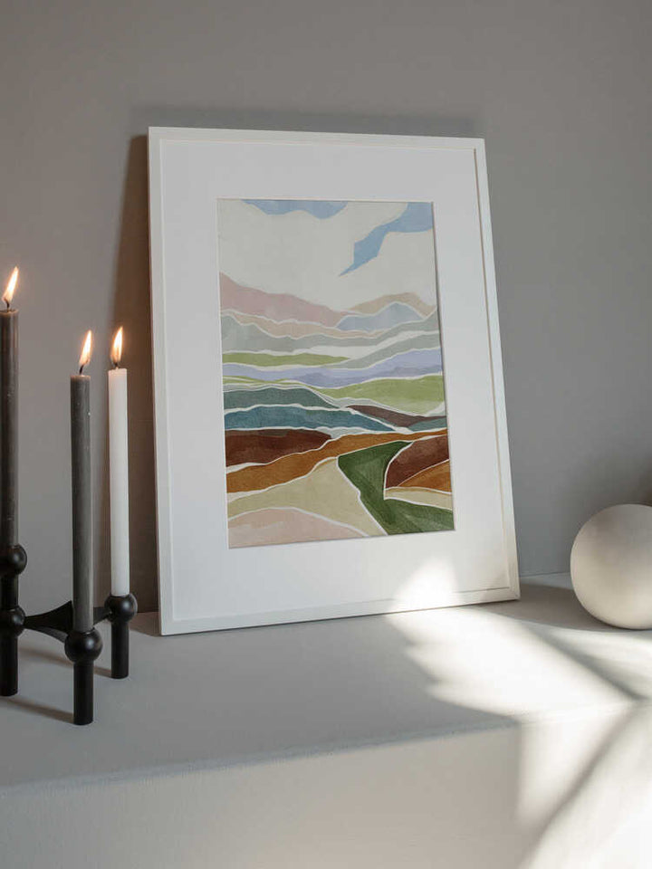 "Layered Landscape Hues" by Nikita Jariwala — Landscape Wall Art