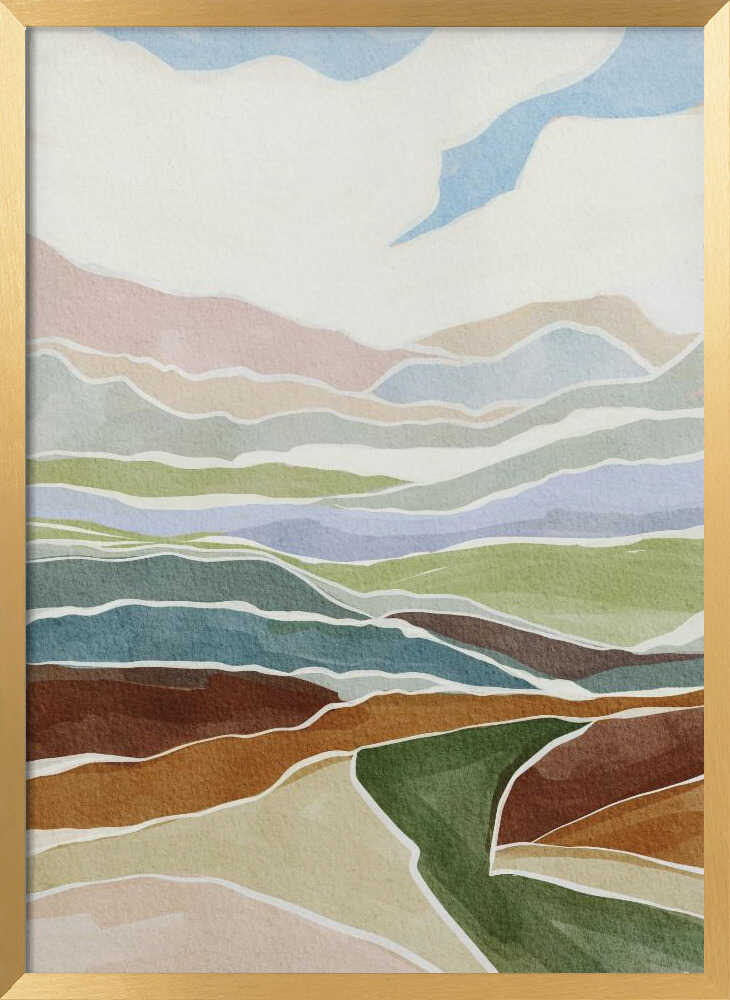 "Layered Landscape Hues" by Nikita Jariwala — Landscape Wall Art
