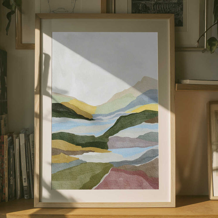"Serene Layered Landscape" by Nikita Jariwala — Landscape Wall Art