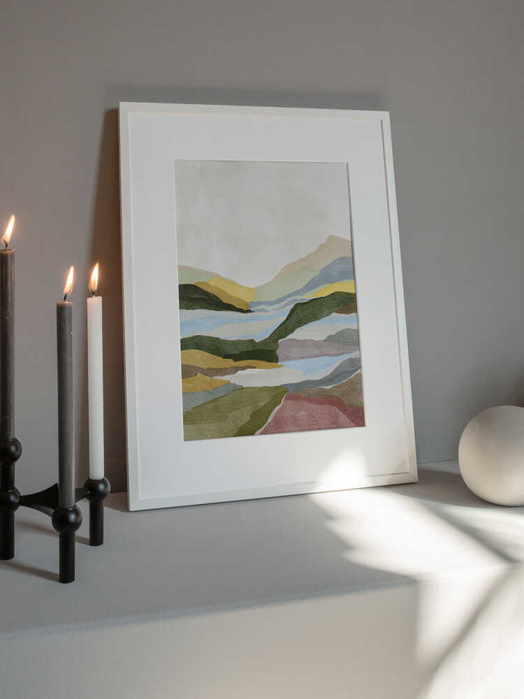 "Serene Layered Landscape" by Nikita Jariwala — Landscape Wall Art