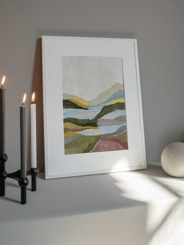 "Serene Layered Landscape" by Nikita Jariwala — Landscape Wall Art
