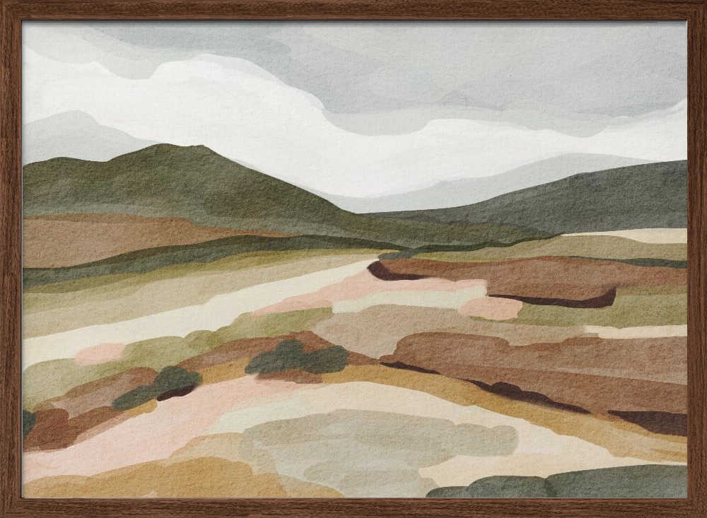 "Muted Mountain Landscape" by Nikita Jariwala — Landscape Wall Art