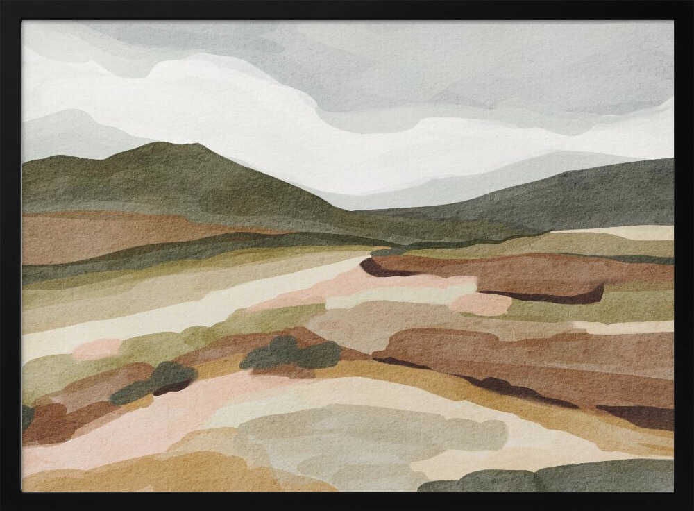 "Muted Mountain Landscape" by Nikita Jariwala — Landscape Wall Art