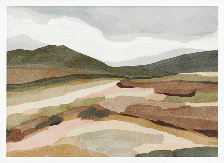"Muted Mountain Landscape" by Nikita Jariwala — Landscape Wall Art