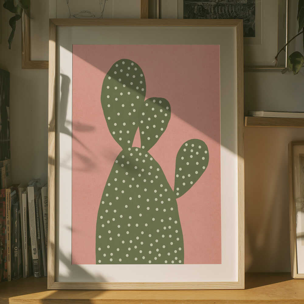 Modern Pink Cactus