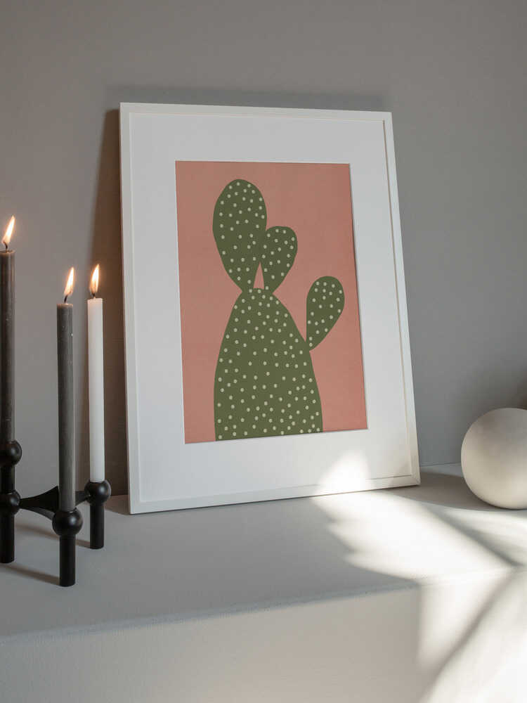 Modern Pink Cactus