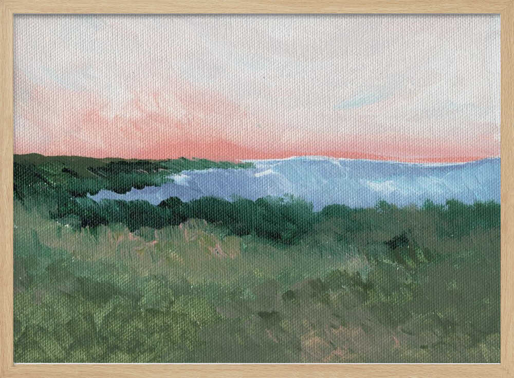 "Pink Sky Coastal View" by Nikita Jariwala — Coastal Wall Art