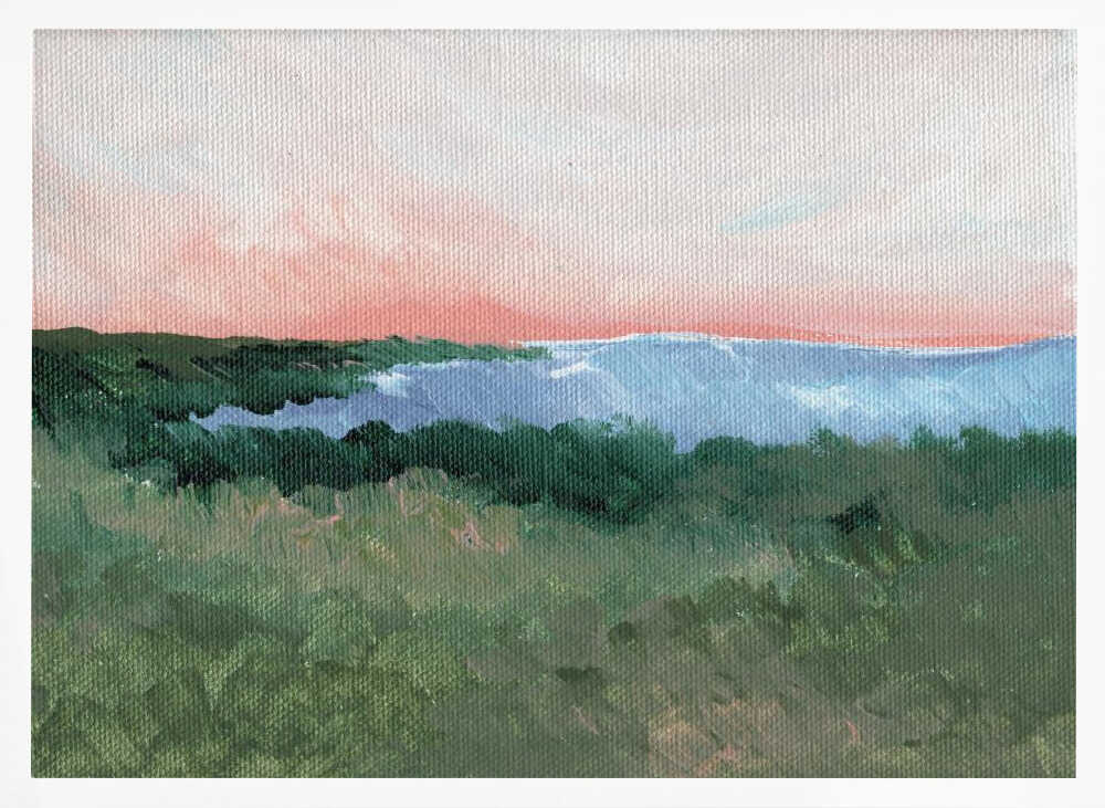 "Pink Sky Coastal View" by Nikita Jariwala — Coastal Wall Art