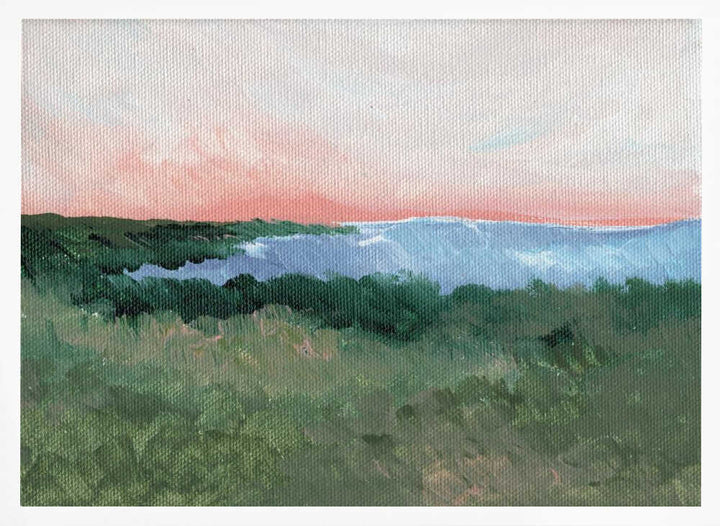 "Pink Sky Coastal View" by Nikita Jariwala — Coastal Wall Art