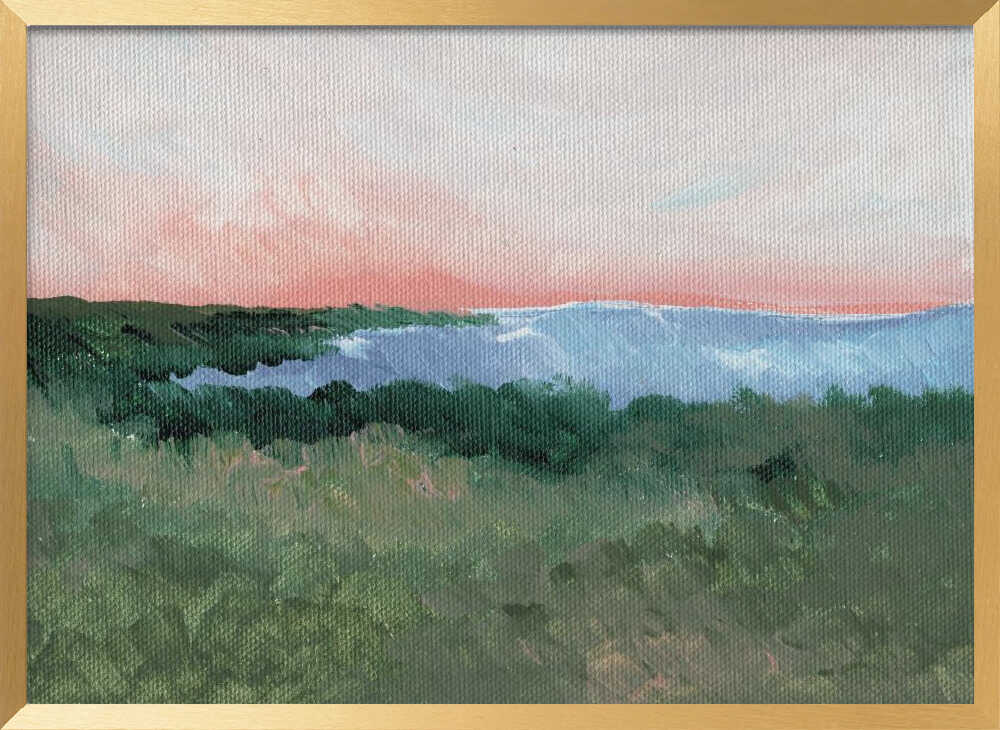 "Pink Sky Coastal View" by Nikita Jariwala — Coastal Wall Art